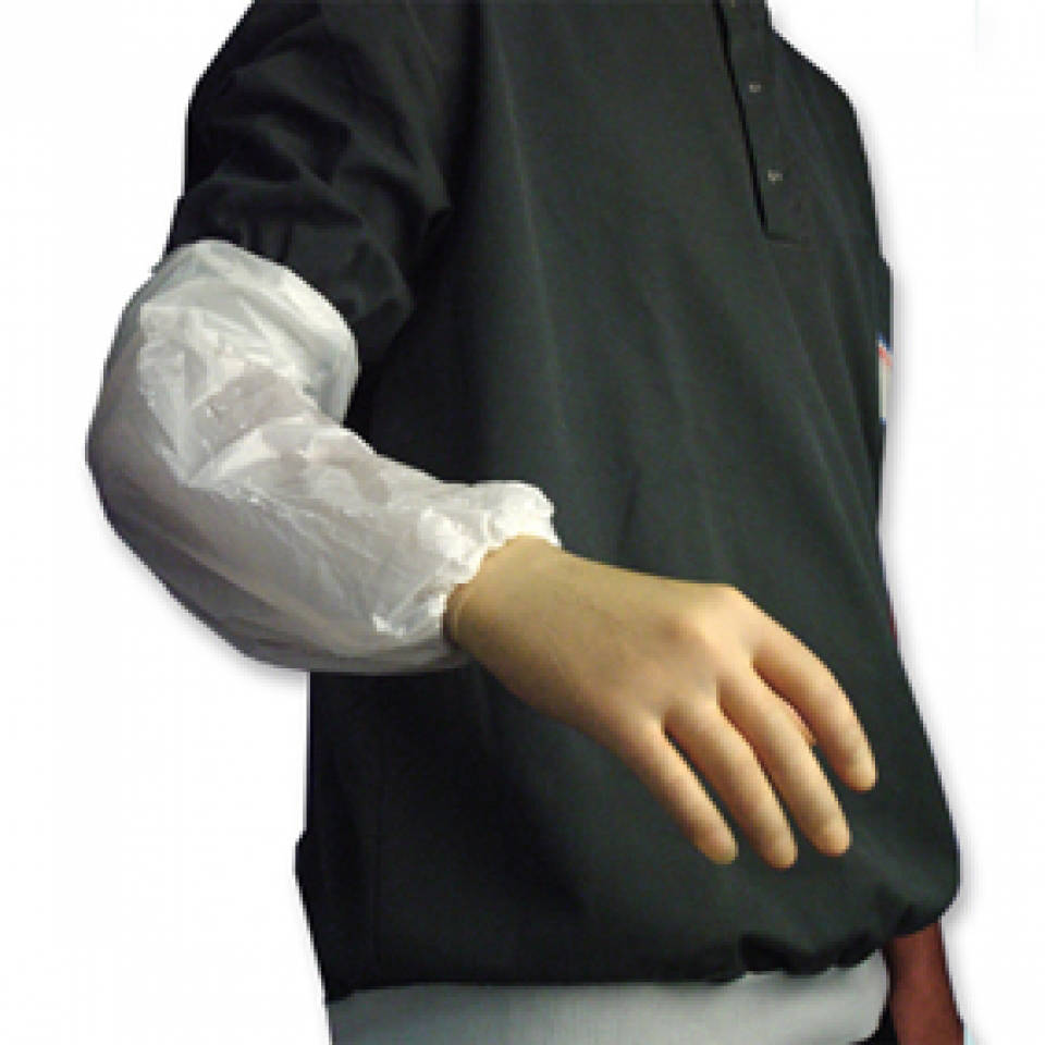 Doll wearing transparent sleeve