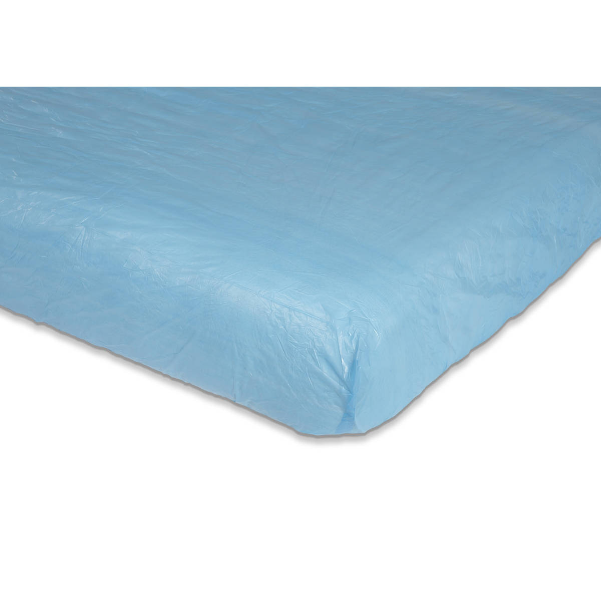 Blue mattress protector corner