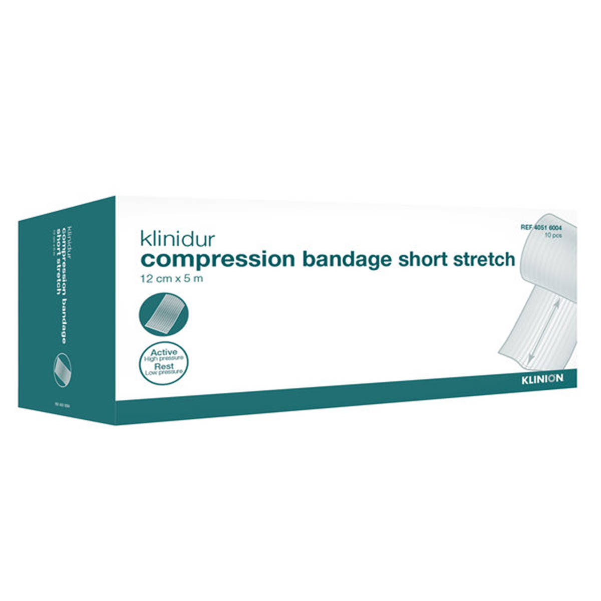 Short stretch compression bandage in box
