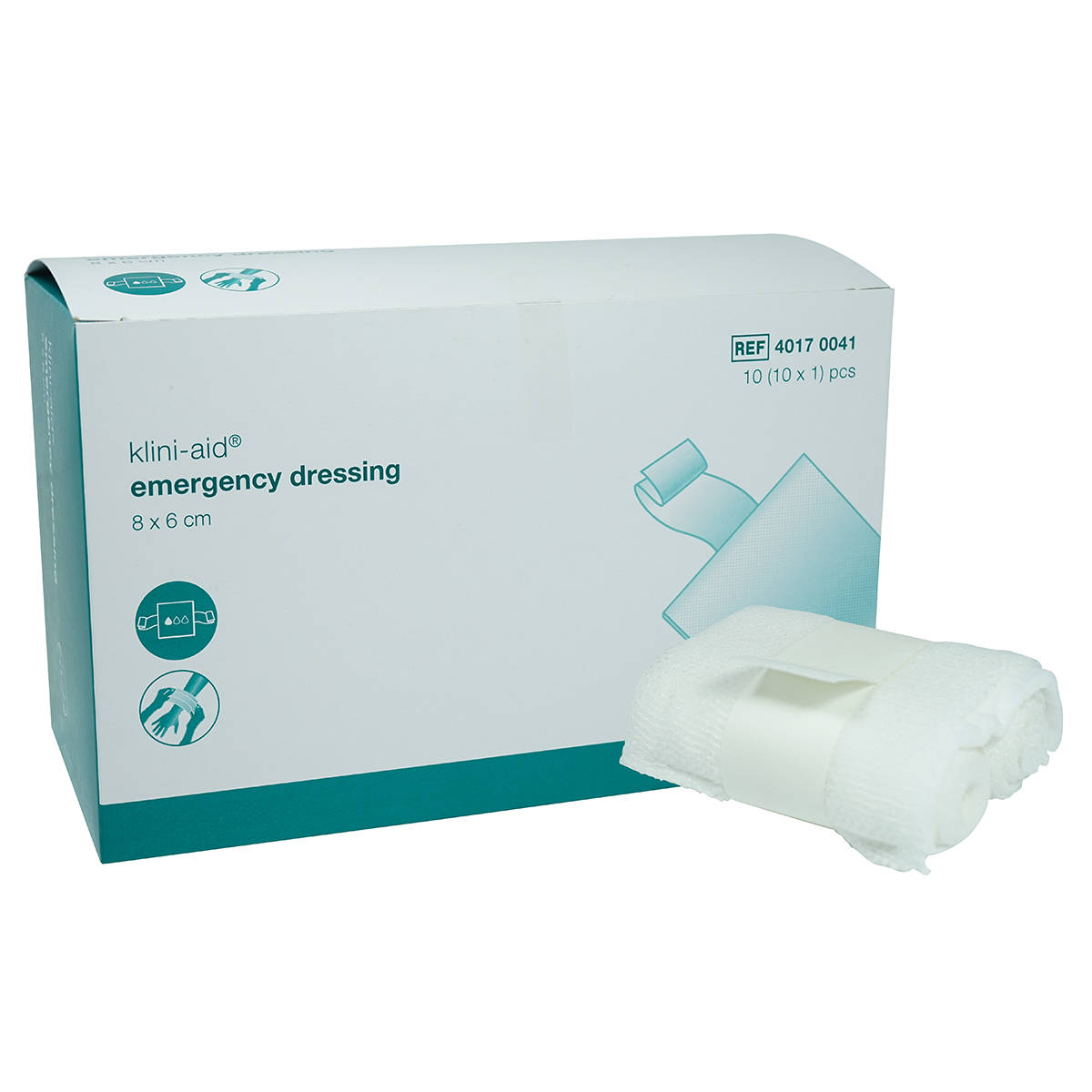 Emergency dressing with box