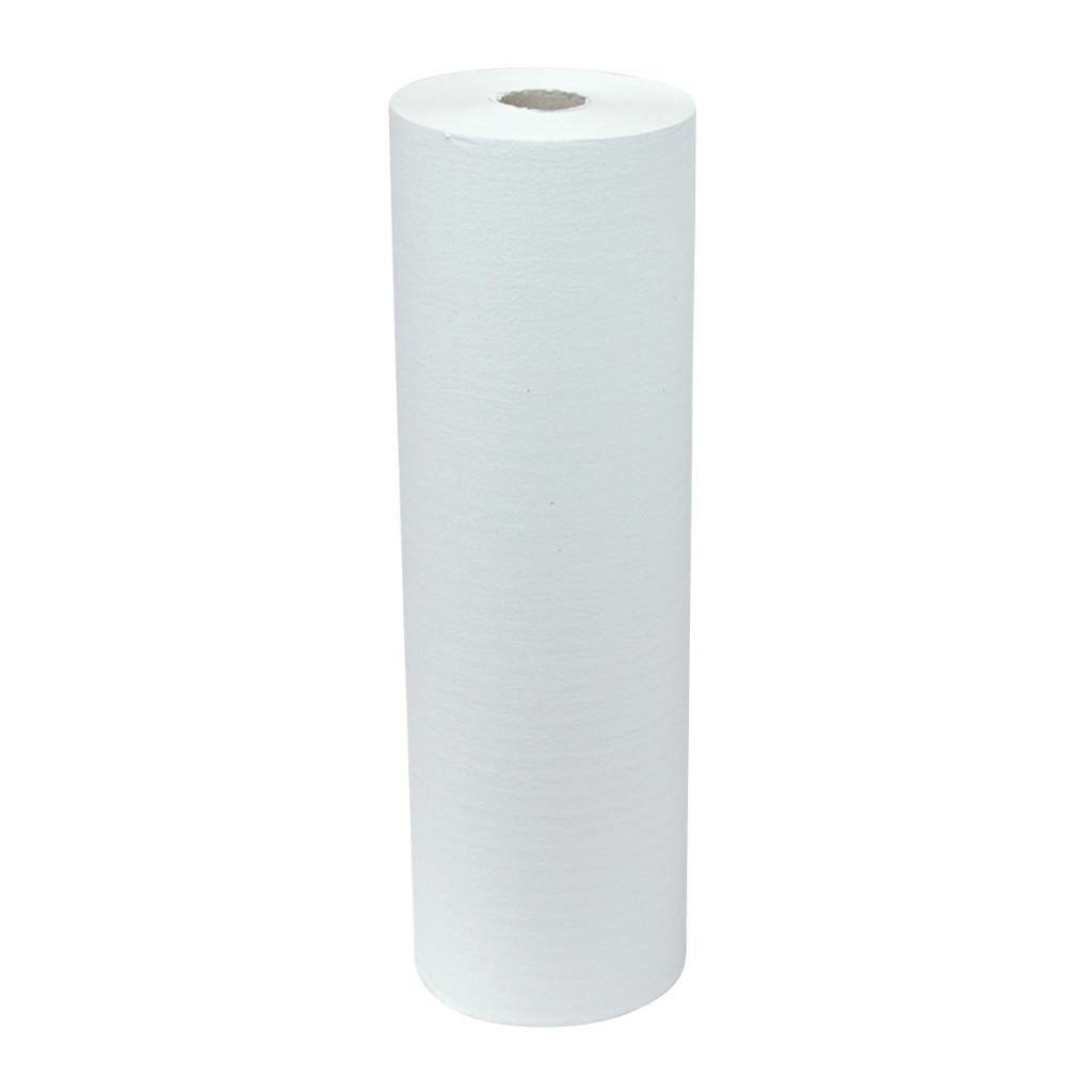 Roll of white examination table paper